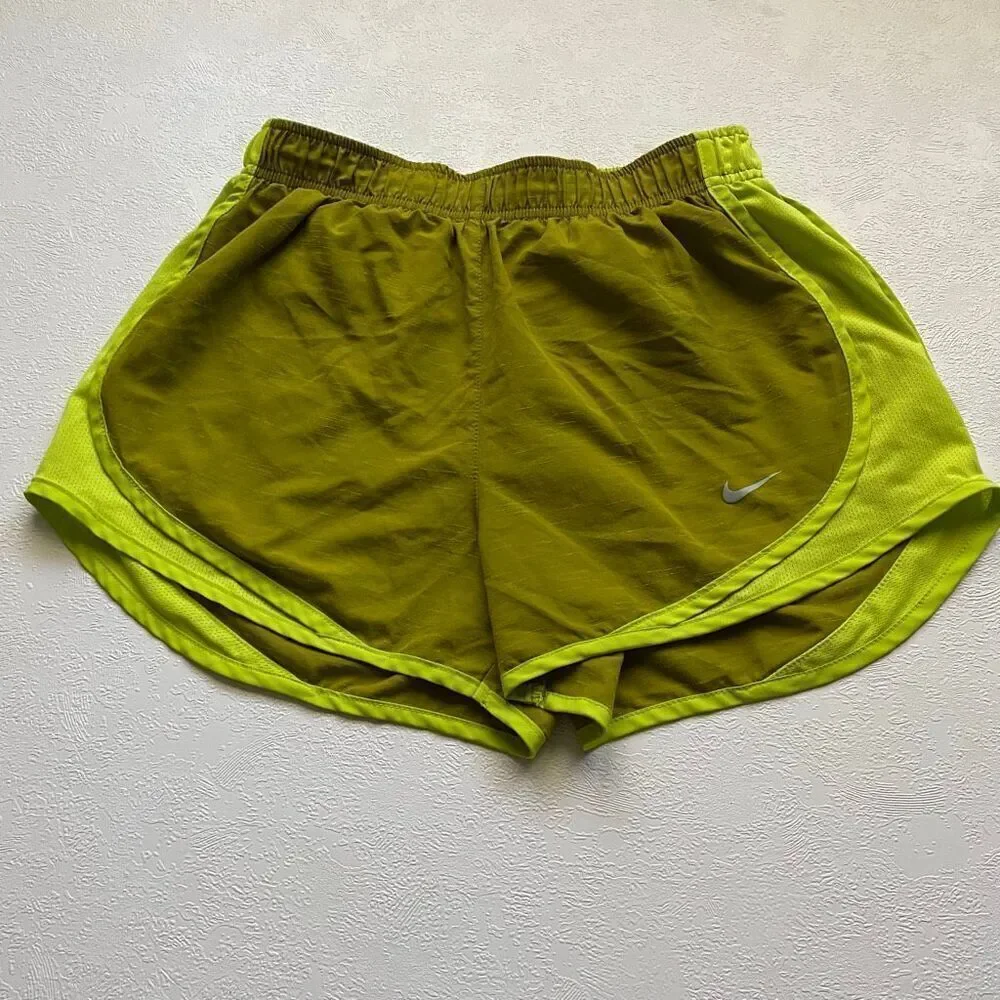 Nike Dri-FIT Tempo Running Shorts Women’s Small Neon Green Lightweight Activewea